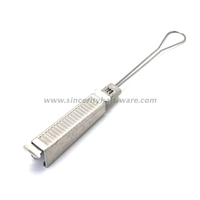 Six Pair Aluminum Drop Wire Clamp with Dimpled Shim