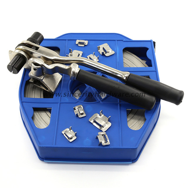 Stainless Steel Banding Tool With Banding And Buckles