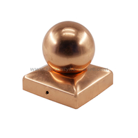 SHCPCB-01: Widely Used Copper Round Fence Post Cap for Garden